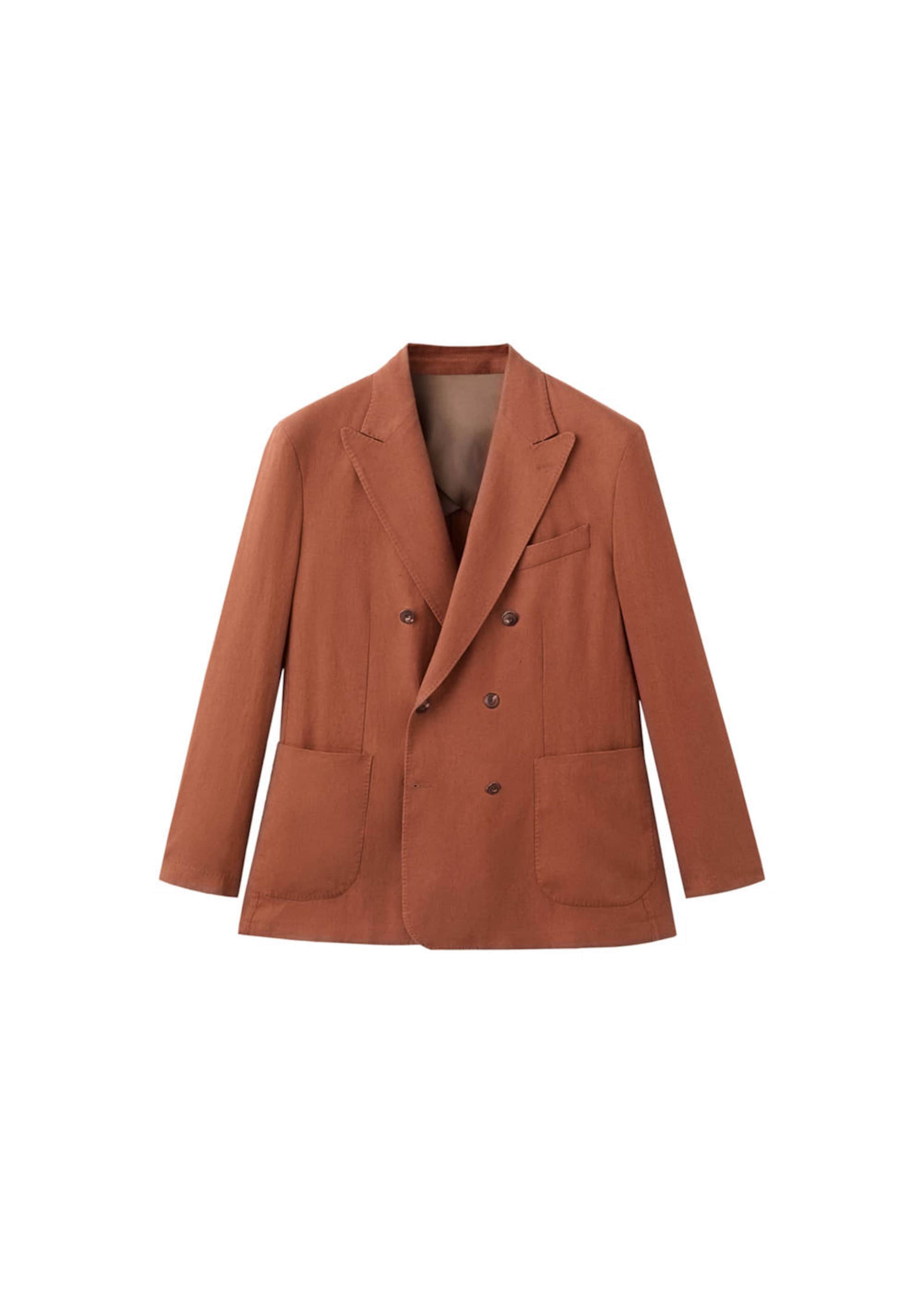 MANGO MAN Regular fit Suit Jacket 'Selection' in Orange: front