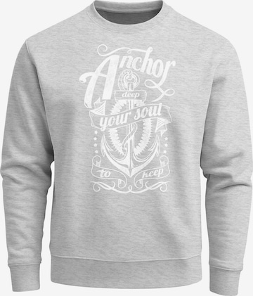 Neverless Sweatshirt 'Anker Soul' in Grau: Vorderseite