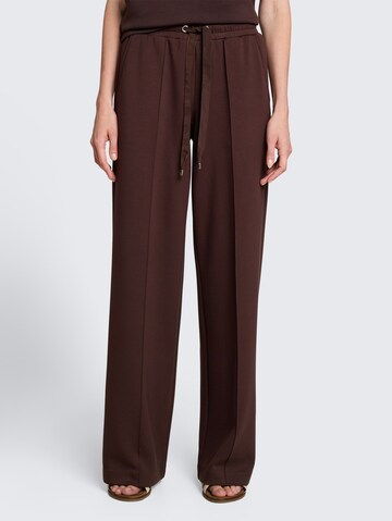 TOM TAILOR Wide leg Broek in Bruin: voorkant