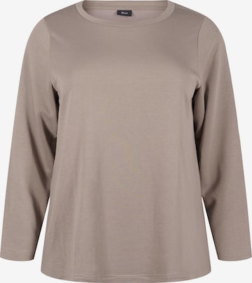 Zizzi Bluse 'MALISA' i beige: forside