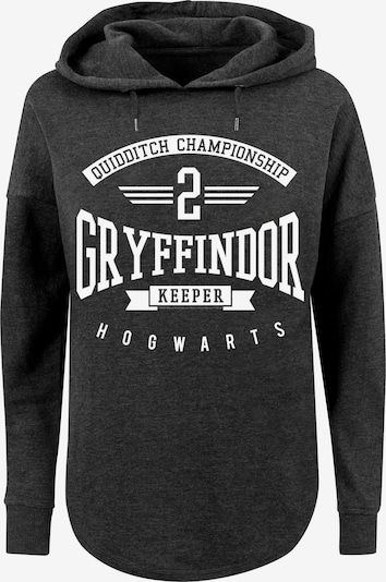 F4NT4STIC Sweat-shirt 'Harry Potter Gryffindor Keeper' en gris foncé / blanc, Vue avec produit