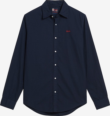 Superdry Regular fit Button Up Shirt in Blue: front