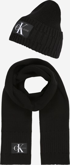 Calvin Klein Jeans Mütze und Schal in schwarz / weiß, Produktansicht