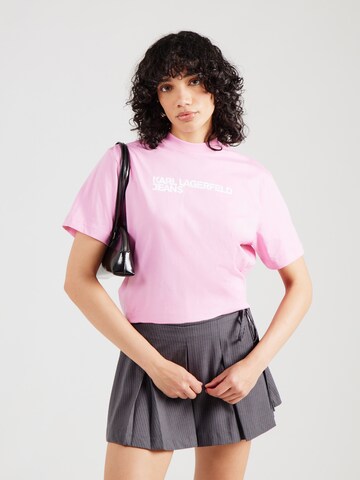 KARL LAGERFELD JEANS Футболка в Ярко-розовый: спереди