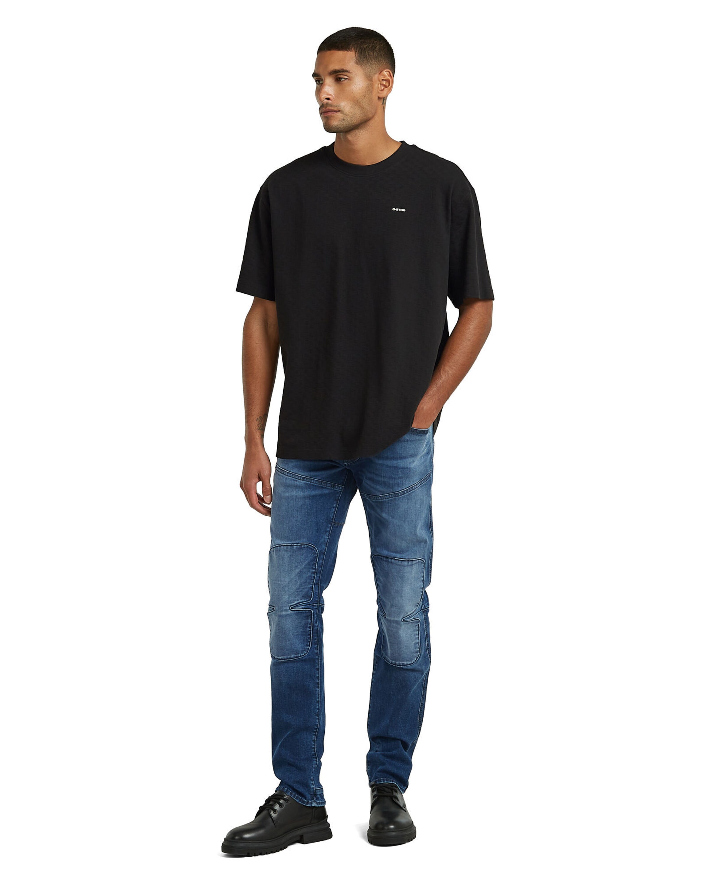 G-STAR Shirt 'Structured Relaxed Base' in Black