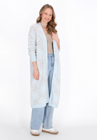 MYMO Gebreid vest in Blauw: voorkant