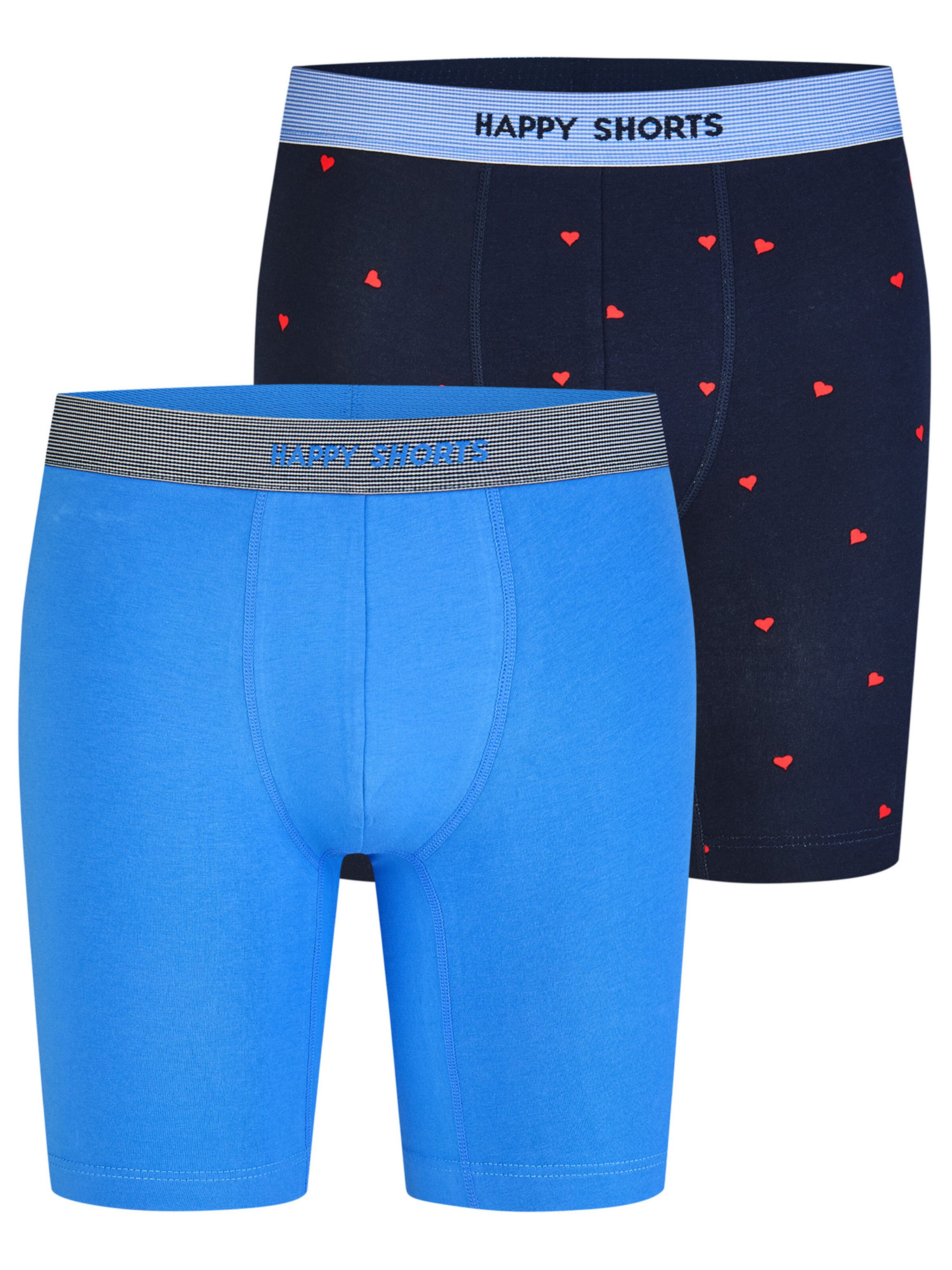 Boxers ' Jersey ' Happy Shorts en bleu : devant
