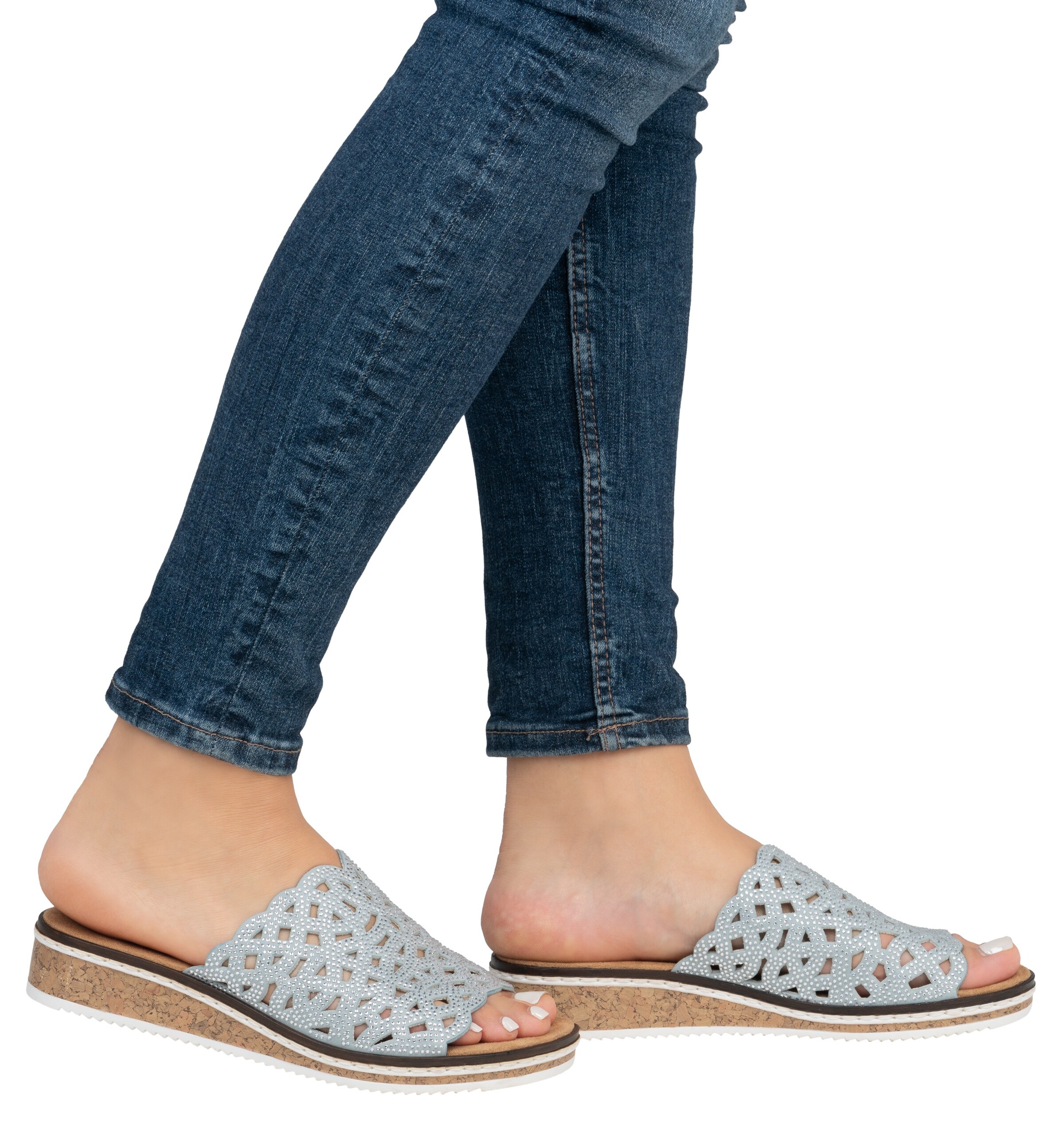 Rieker Pantolette in Blau