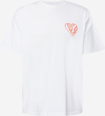 Obey Shirt 'LOVE OVER HATE' in White: front