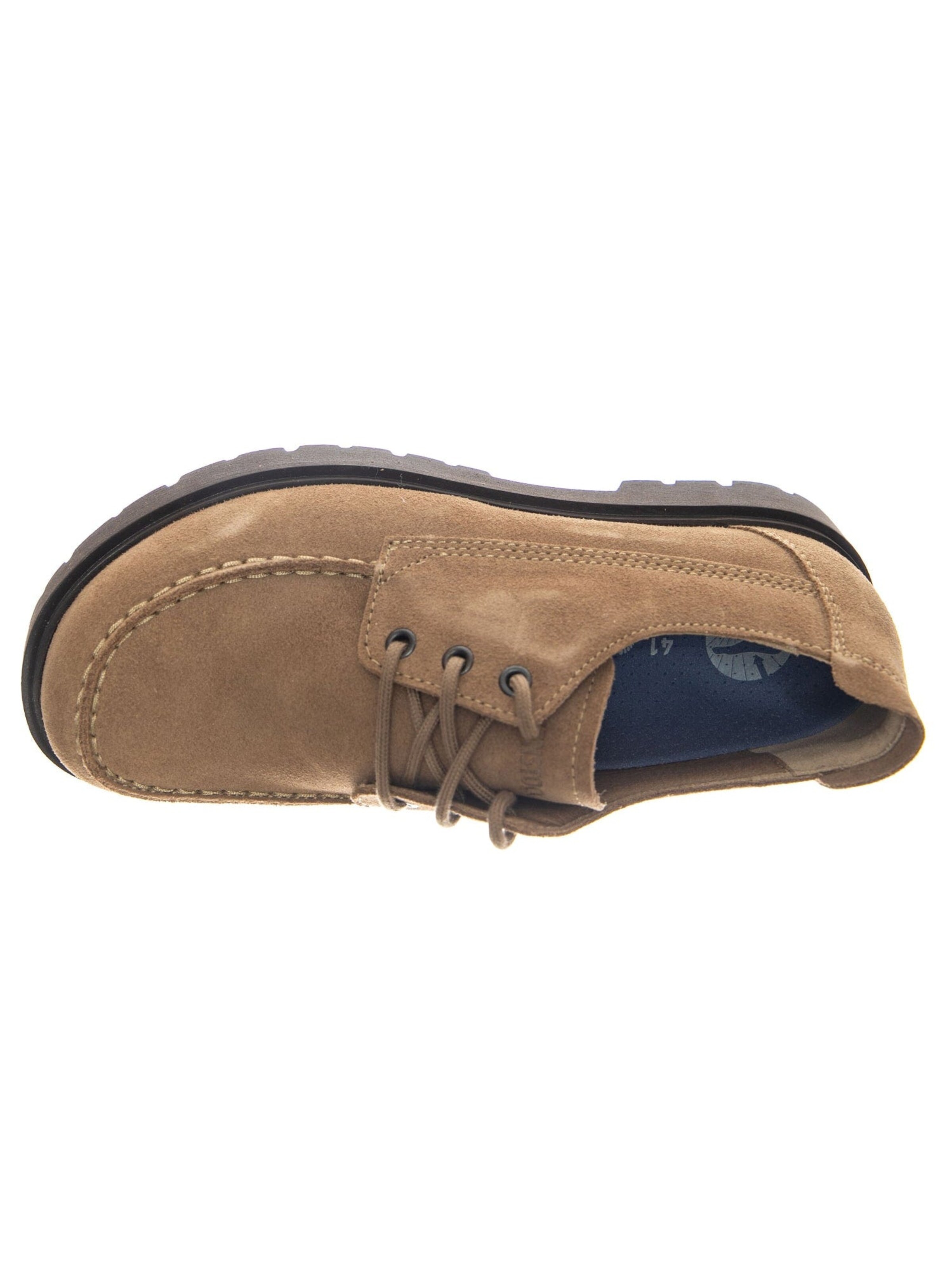 BIRKENSTOCK Snøresko 'Highwood Moc Lace Low N Suede Leather Gray Taupe' i brun