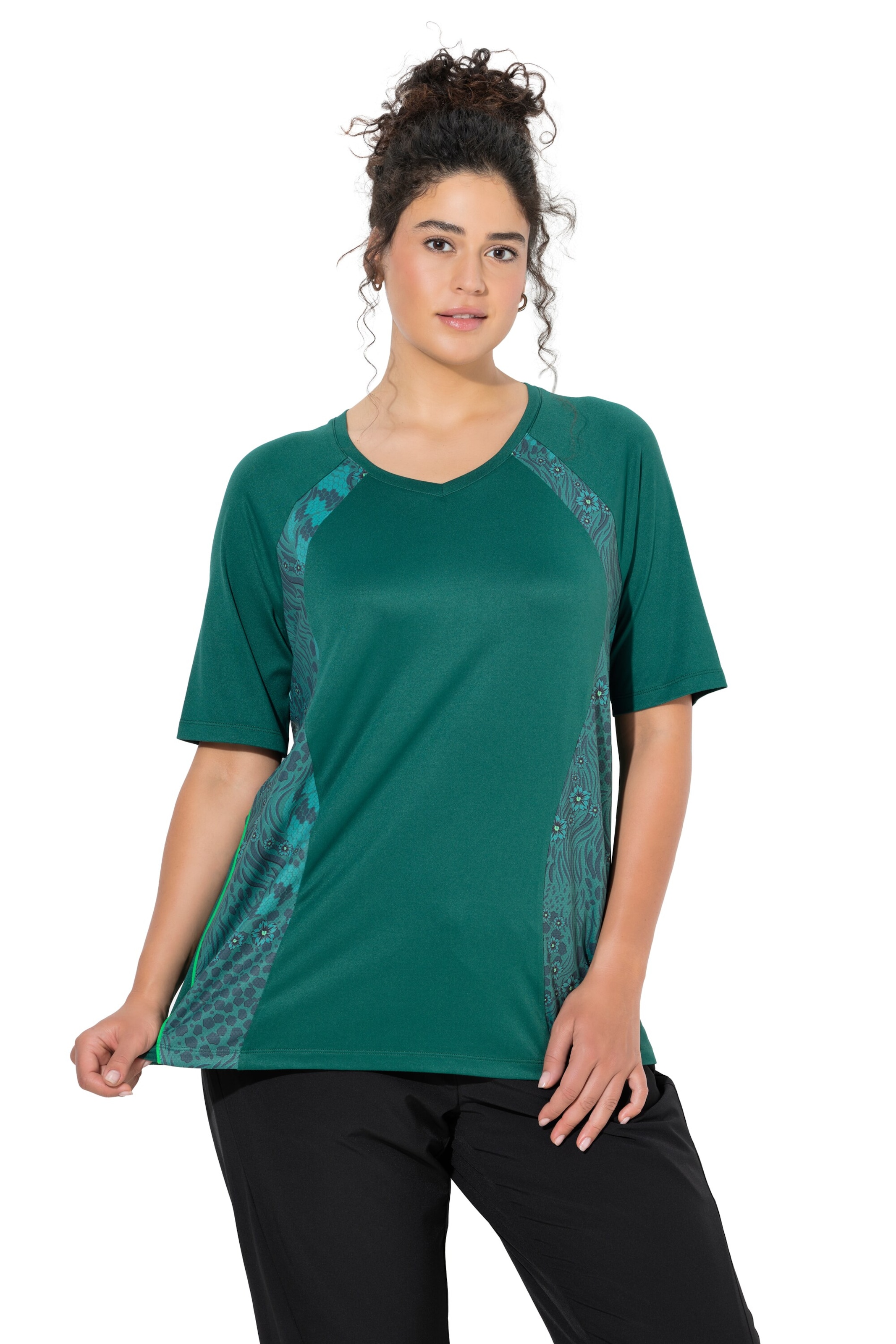 Ulla Popken Shirt in Groen: voorkant