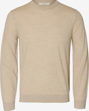 Pull-over 'SLHTEIS' SELECTED en beige : devant