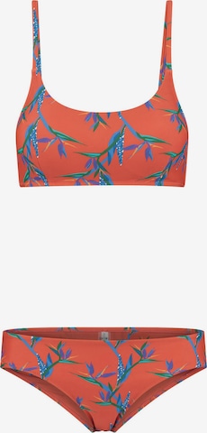 Shiwi Bustier Bikini in Rood: voorkant