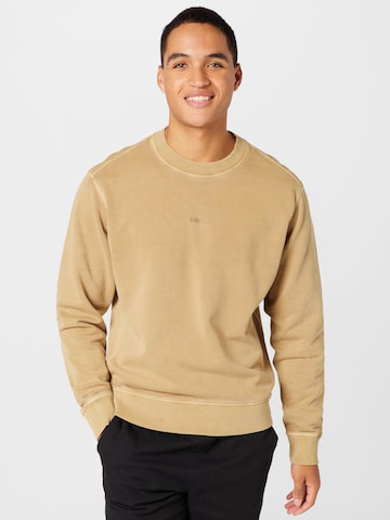 BOSS Sweatshirt 'Wefade' in Beige: front