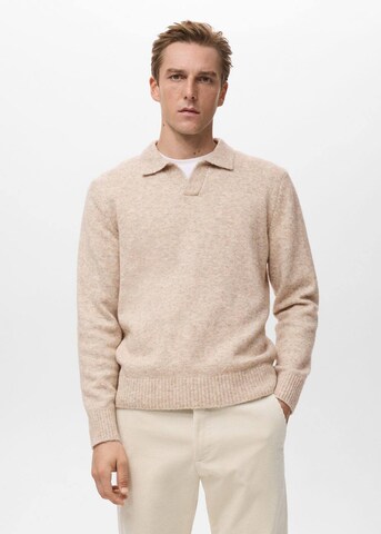 MANGO MAN Pullover 'Oreo' in Beige: Vorderseite