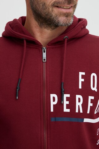 FQ1924 - Sudadera con cremallera en rojo