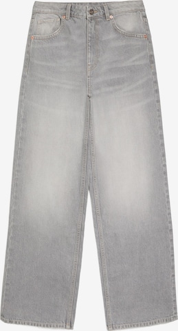 Wide Leg Jean Bershka en gris : devant