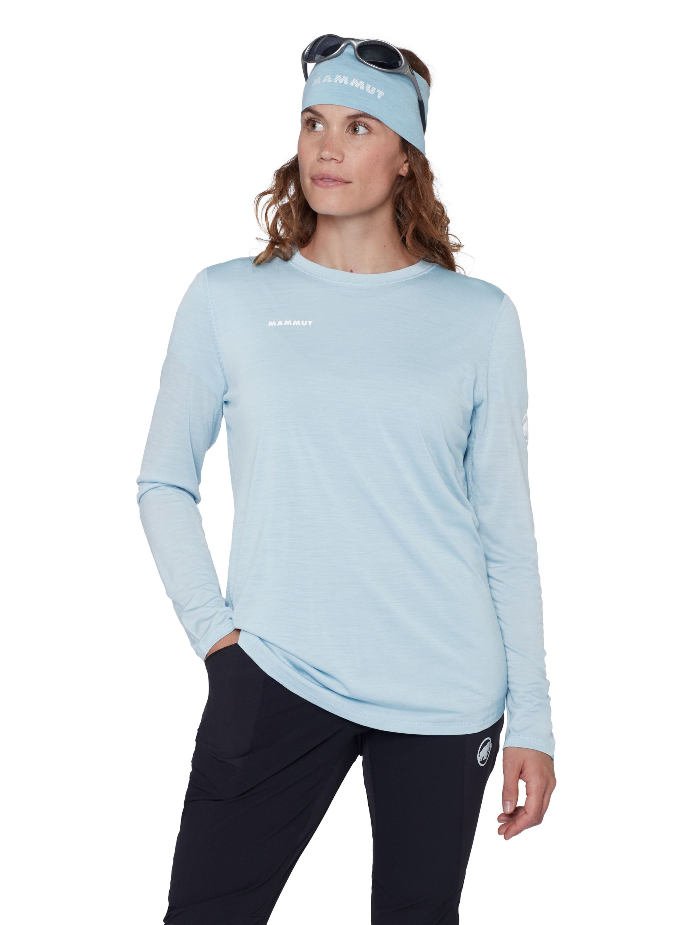MAMMUT Funktionsshirt ‘Tree Wool FL’ in Blau: Vorderseite