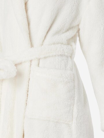 SCHIESSER Long Bathrobe 'Teddy Fleece' in Beige