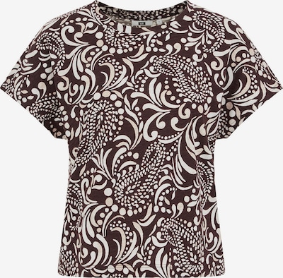 WE Fashion Paita koossa XS värissä säämiskänkeltainen / tummanruskea / valkoinen, Tuotenäkymä