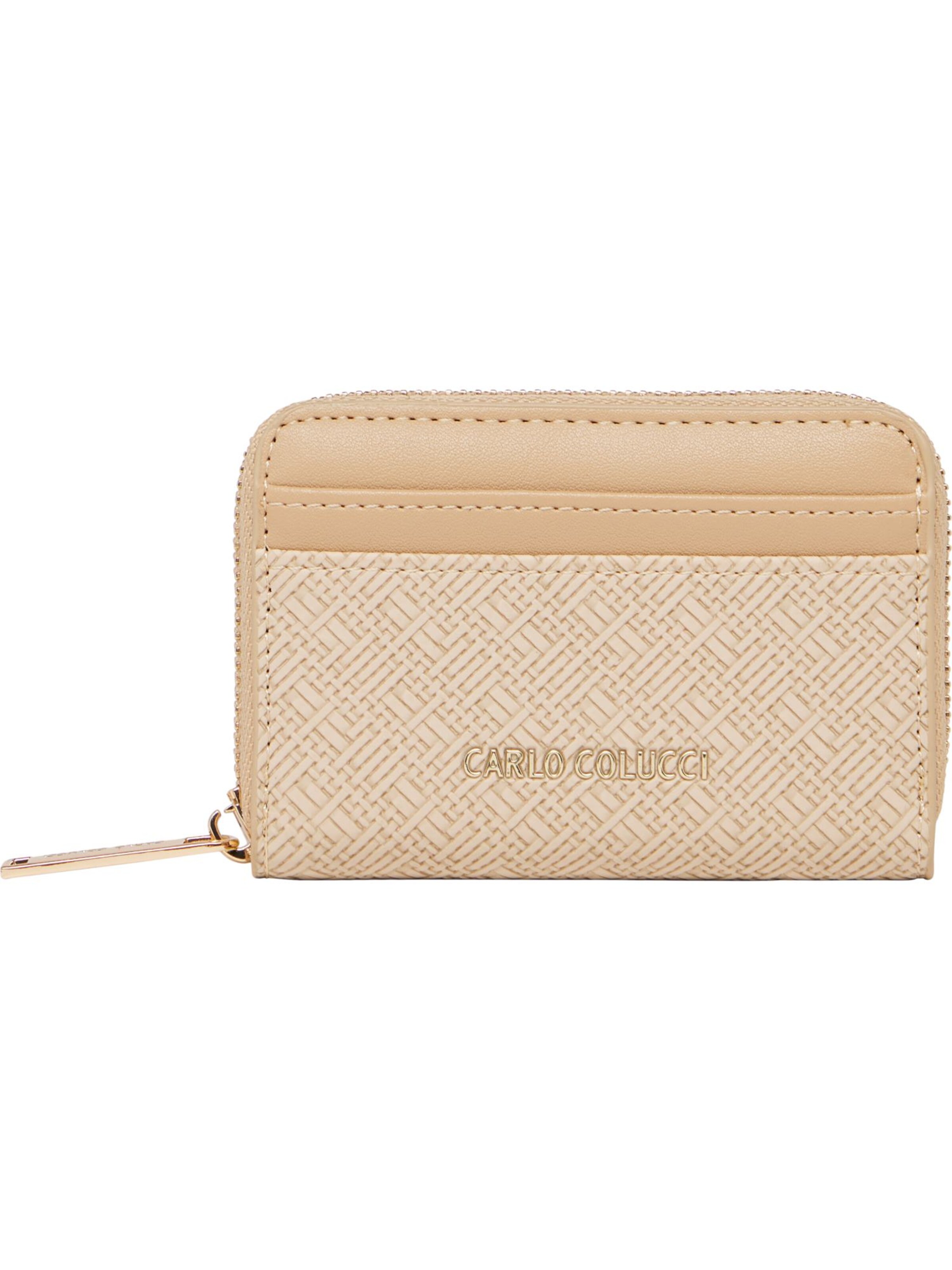 Carlo Colucci Portemonnee 'Dezini' in Beige: voorkant