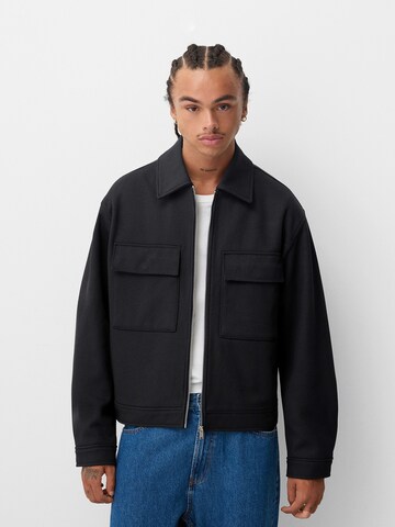 Veste mi-saison Bershka en noir : devant