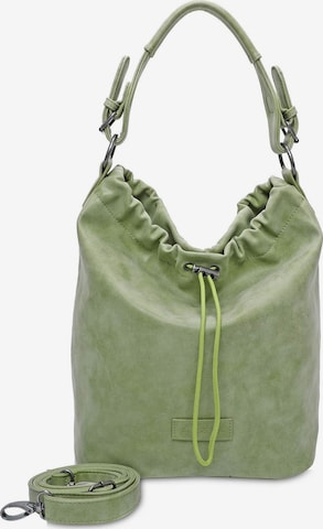 Fritzi aus Preußen Shoulder Bag 'Poppi' in Green: front
