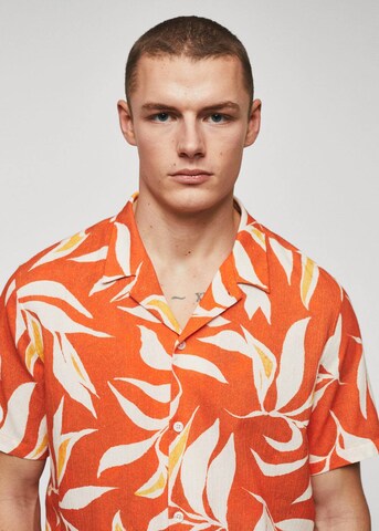 MANGO MAN Regular fit Shirt 'Pau' in Orange