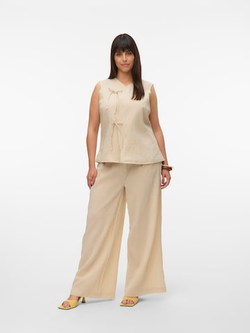 Vero Moda Curve Gilet 'VMCFea' in Beige