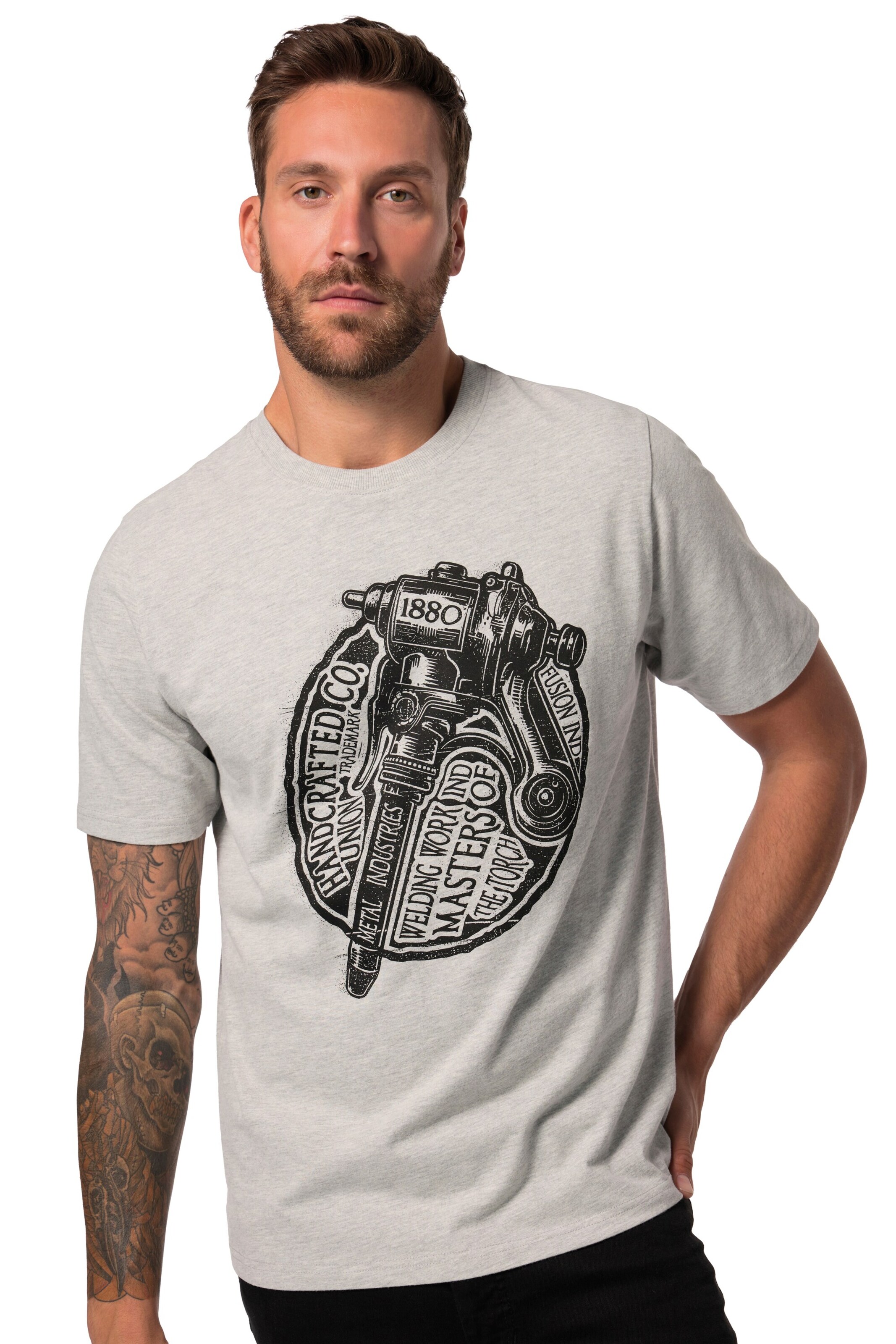 T-Shirt JP1880 en gris : devant