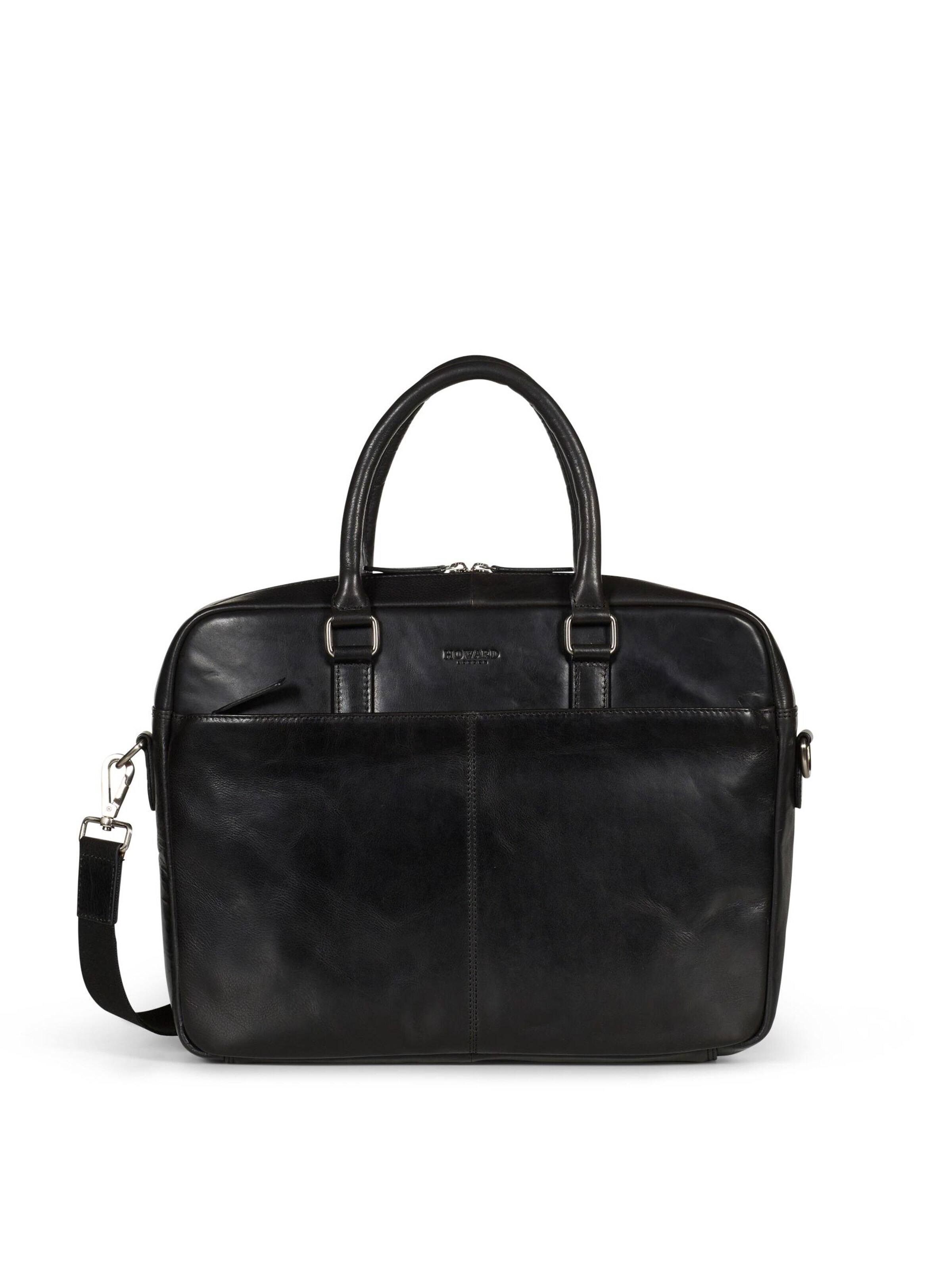 Valigetta ventiquattrore 'Howard Carter Bag Black' di Howard London in nero: frontale