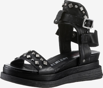 A.S.98 Sandals in Black: front