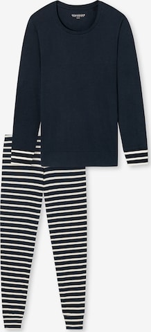 SCHIESSER Pajama ' Casual Essentials ' in Blue: front