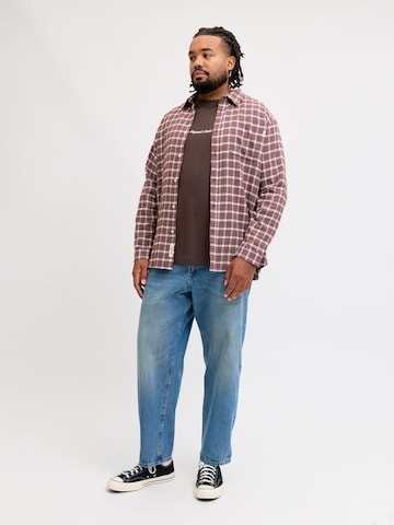 Jack & Jones Plus Shirt in Brown