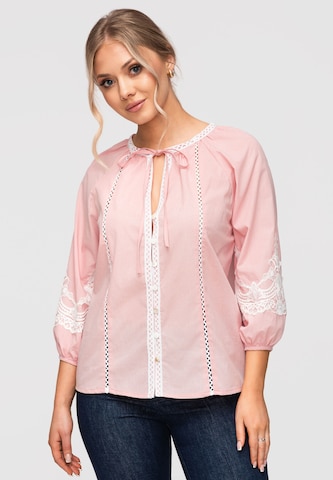 Ombre Blouse in Pink: front