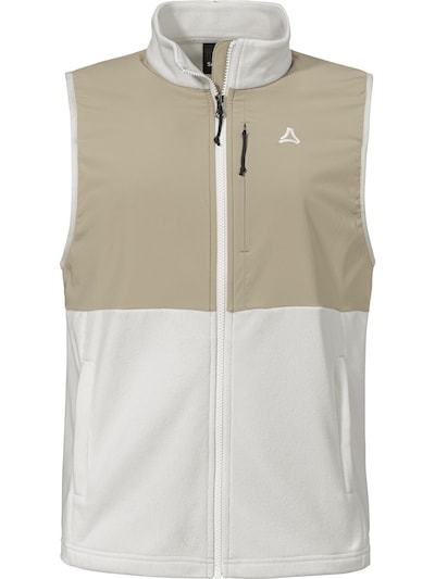 Schöffel Gilet en beige / blanc, Vue avec produit