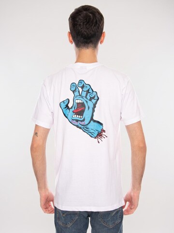 T-Shirt 'Screaming Hand White' Santa Cruz en blanc