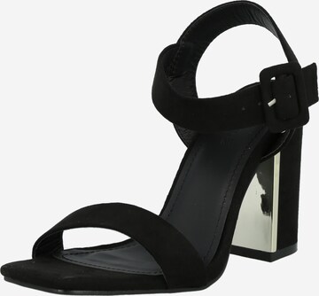 Misspap Sandalen met riem in Zwart: voorkant