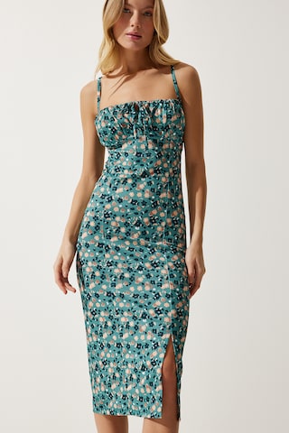 Happiness İstanbul Καλοκαιρινό φόρεμα σε πράσινο