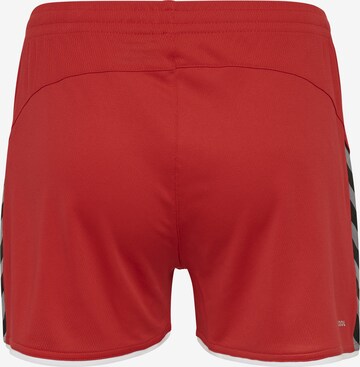 Hummel Regular Workout Pants 'Poly' in Red