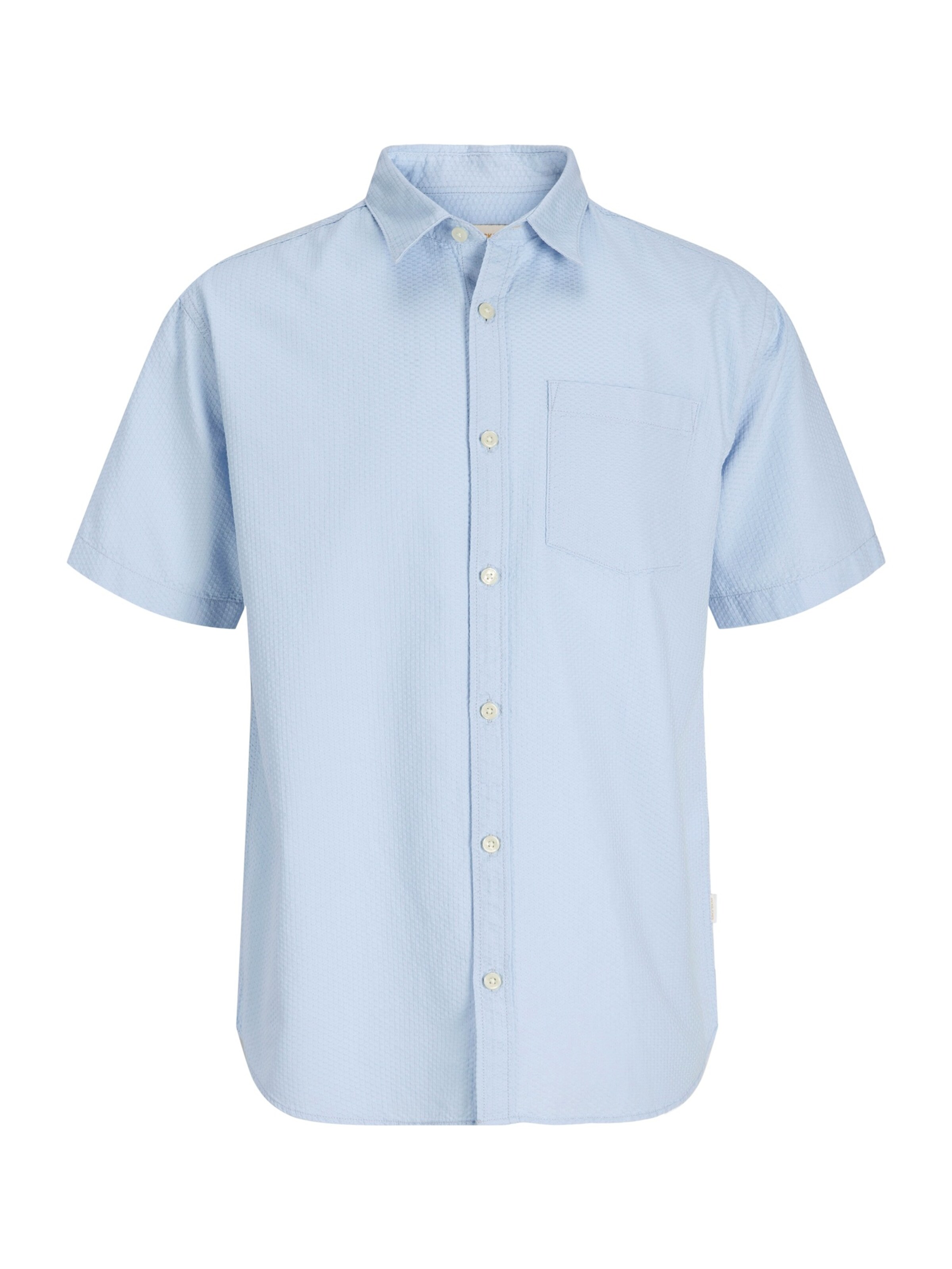 JACK & JONES Button Up Shirt 'JORNANTUCKET' in Blue: front
