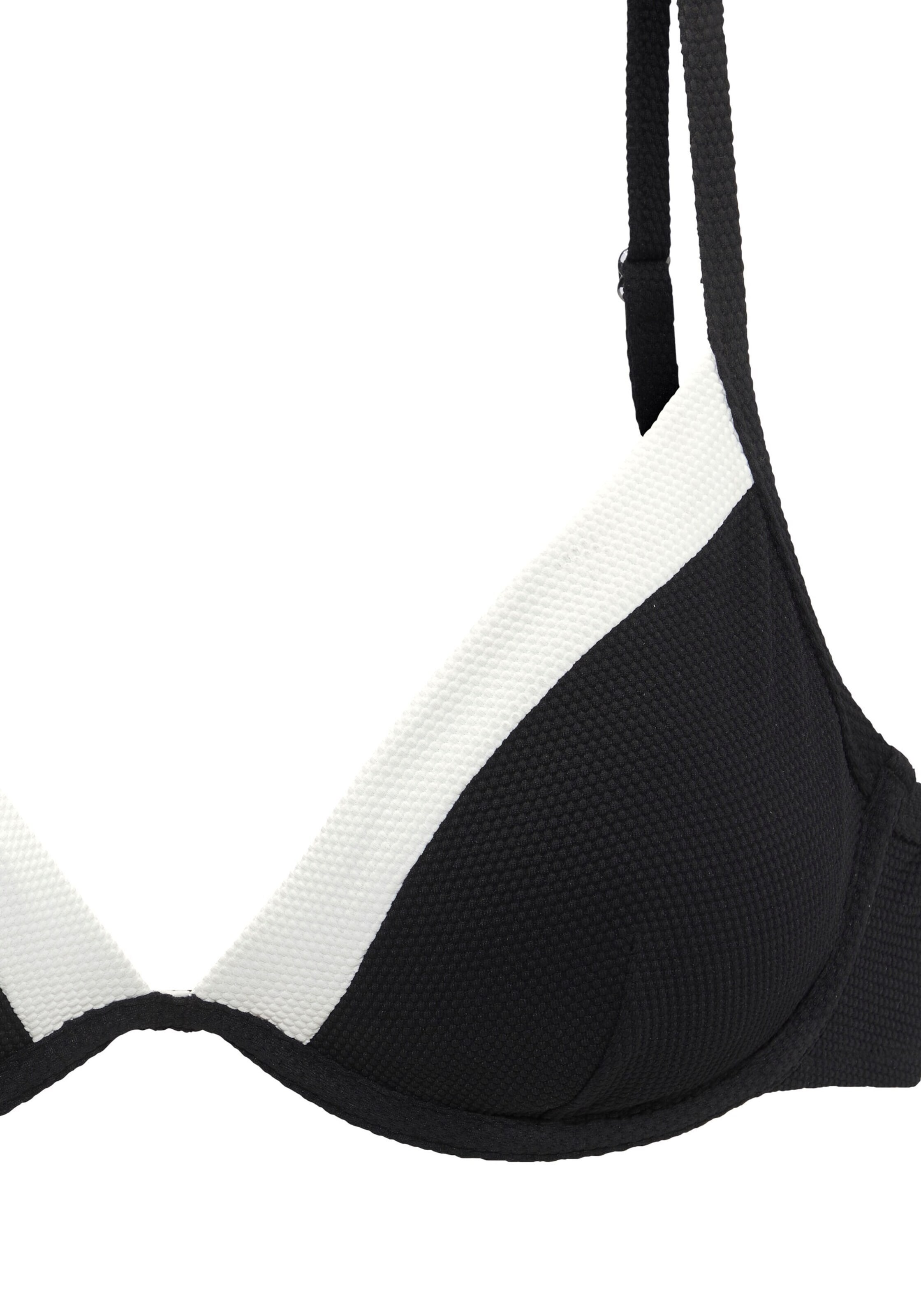 LASCANA T-shirt Bikini Top in Black