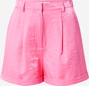 NA-KD Regular Pleat-Front Pants in Pink: front