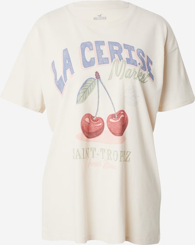 HOLLISTER Shirts 'SUMMER' i creme / safir / lysegrøn / kirsebærsrød, Produktvisning