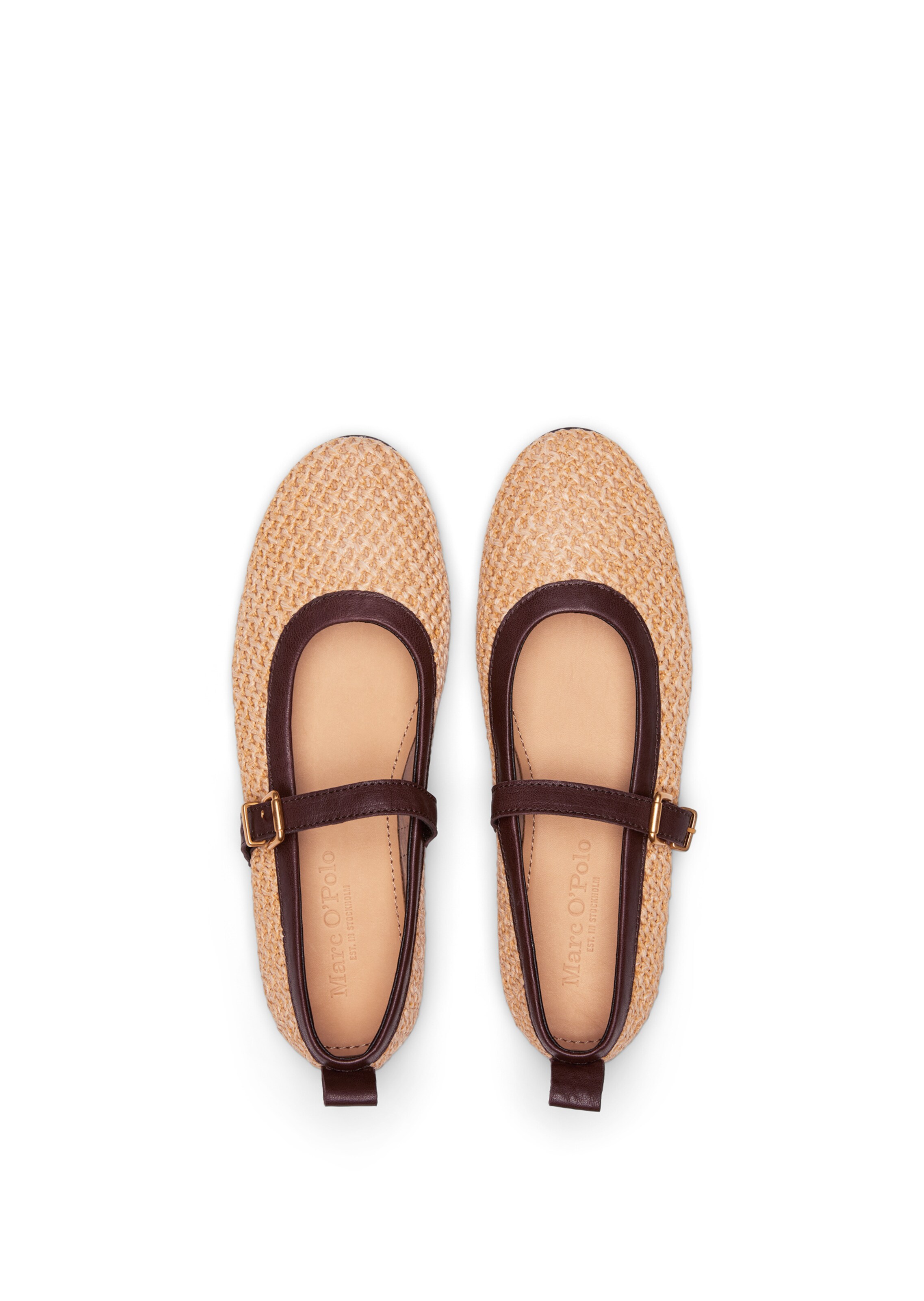 Marc O'Polo Strap ballerina 'Gina' in Beige