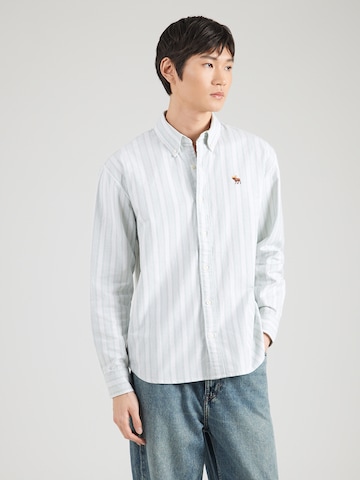 Abercrombie & Fitch Comfort Fit Hemd in Grün: Vorderseite