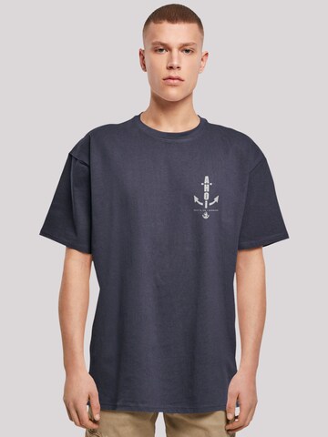 T-Shirt 'Ahoi Anker' F4NT4STIC en bleu : devant