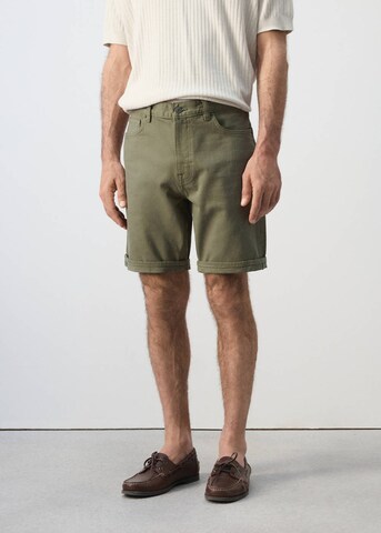 MANGO MAN Slim fit Pants 'Nepto' in Green: front