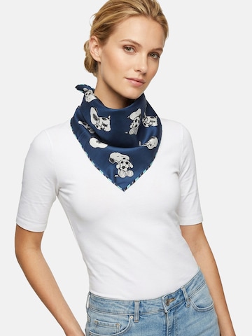 CODELLO Shawl in Blue: front