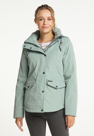 Schmuddelwedda Winter Jacket in Green: front